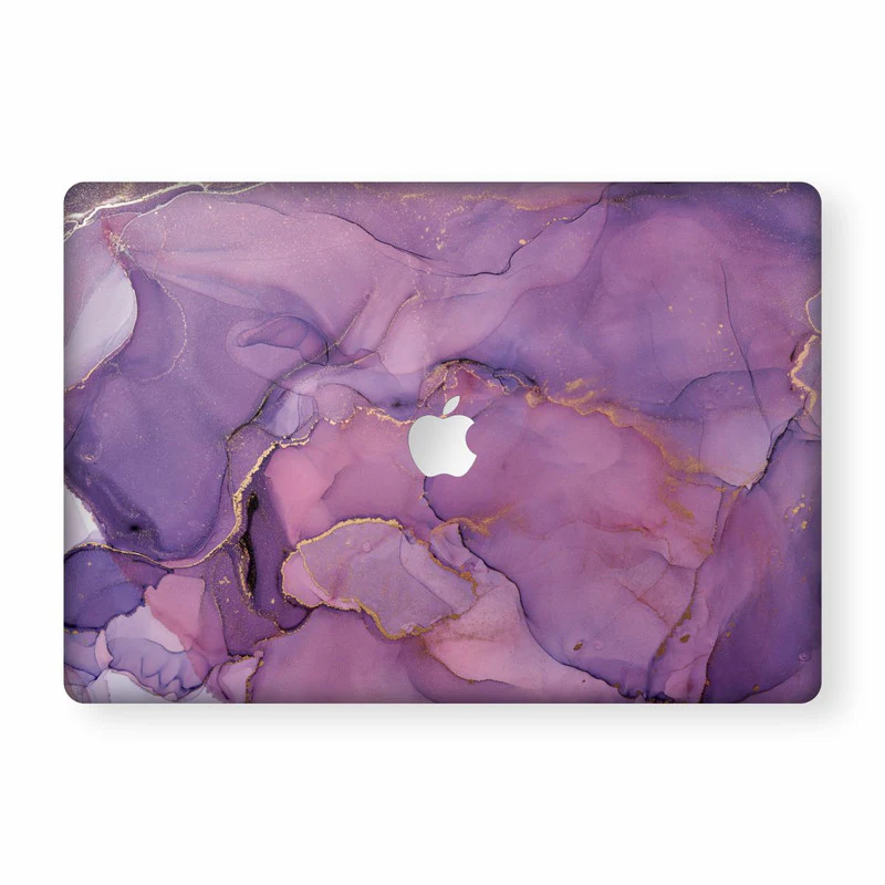 MacBook Royal Purple Marble Laptop Skin