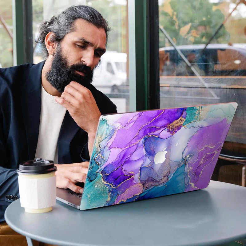Macbook Violet Galaxy Laptop Skins - Image 3