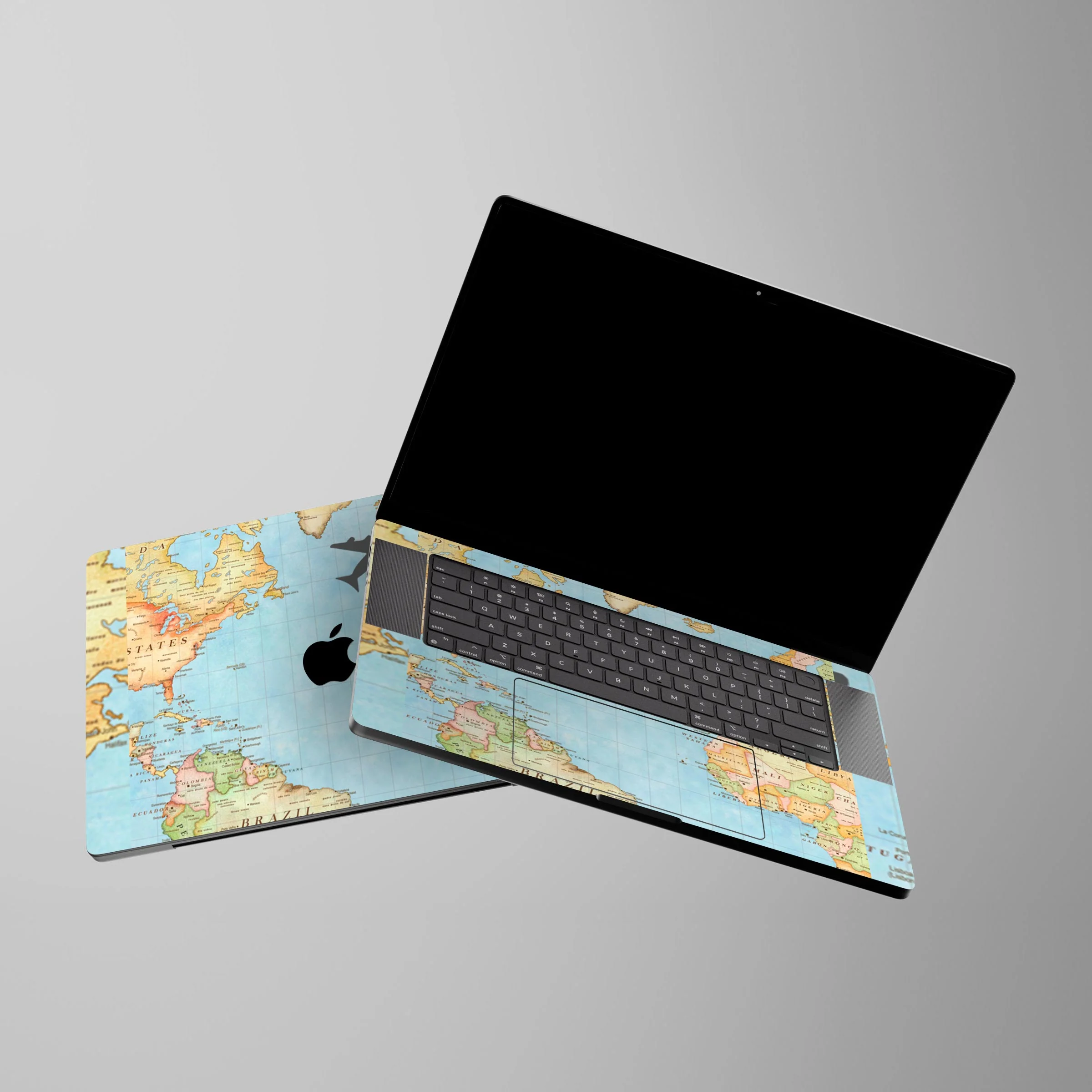 MacBook World Map Laptop Skin