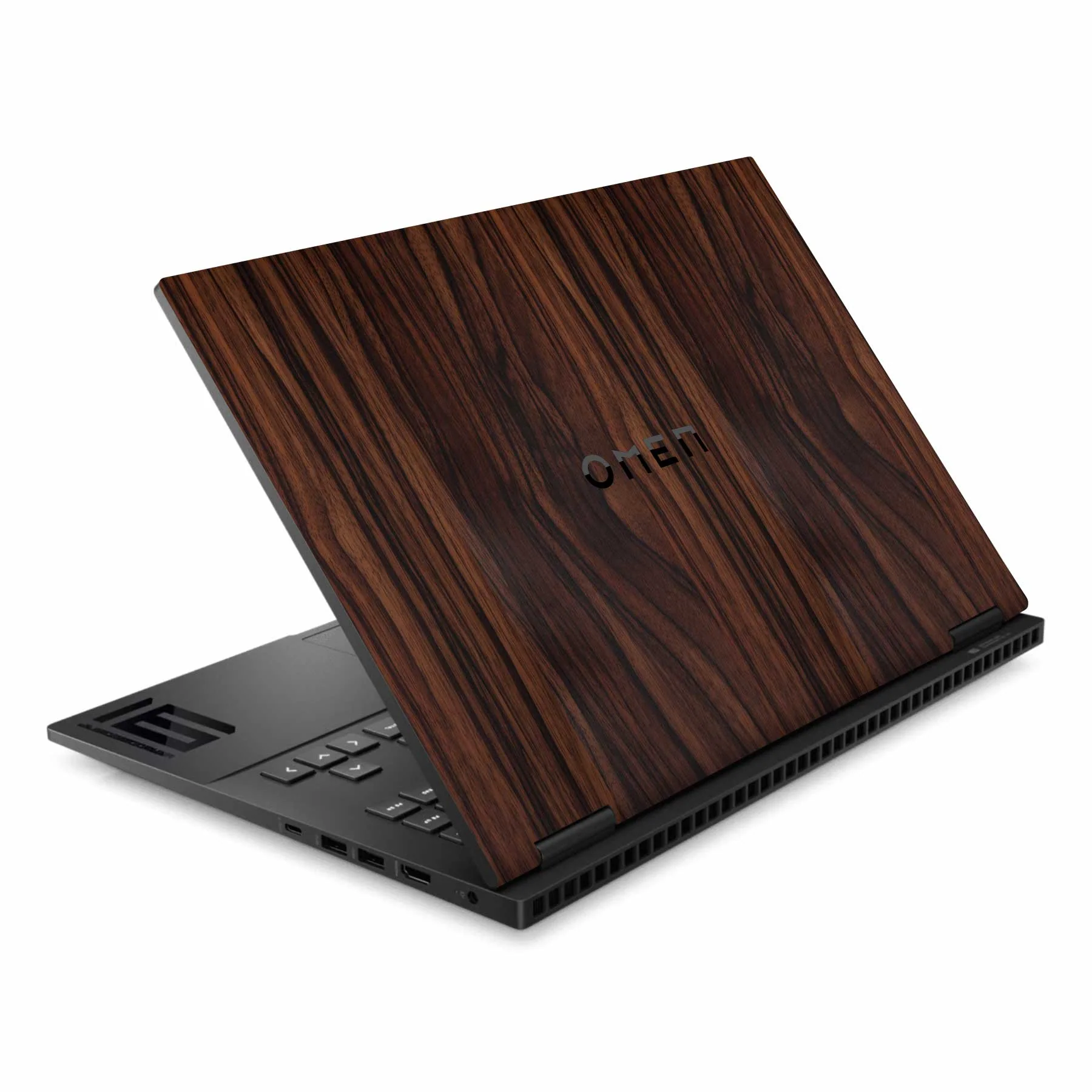 Mahogany Wood HP Omen 16 Laptop Skin