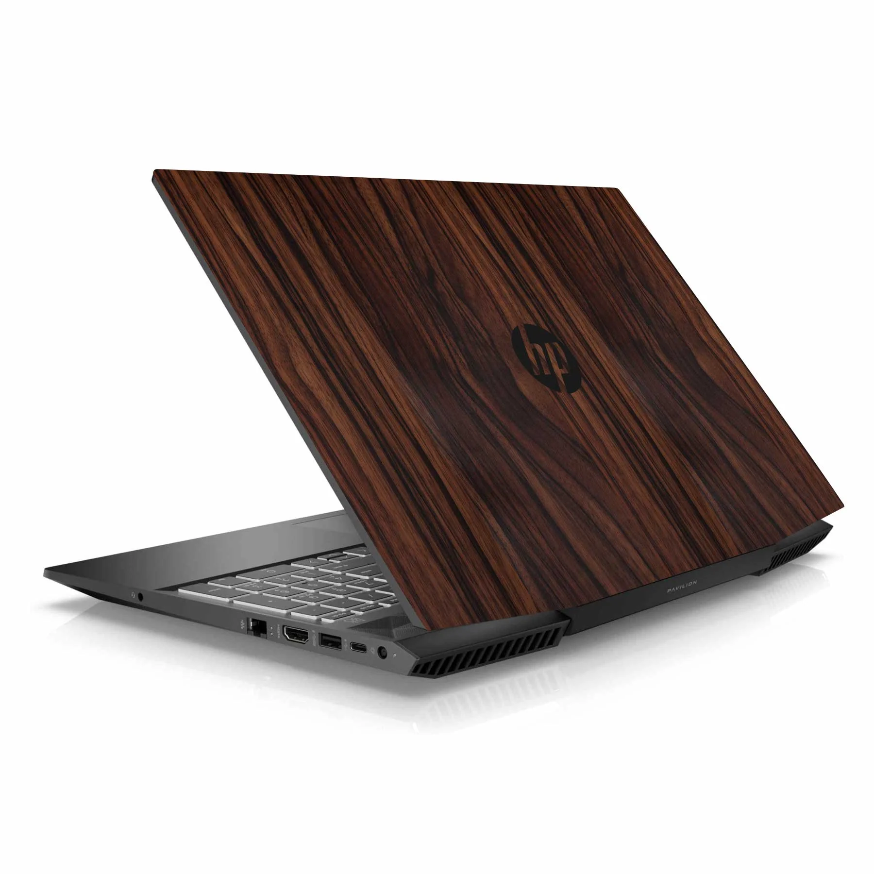 Mahogany Wood HP Pavilion Gaming 15 CX Series Laptop Skin
