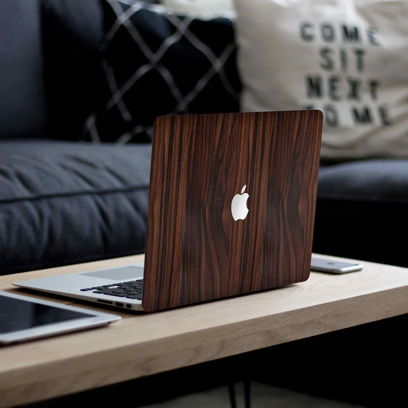 Mahogany Wood MacBook Skins - Image 4