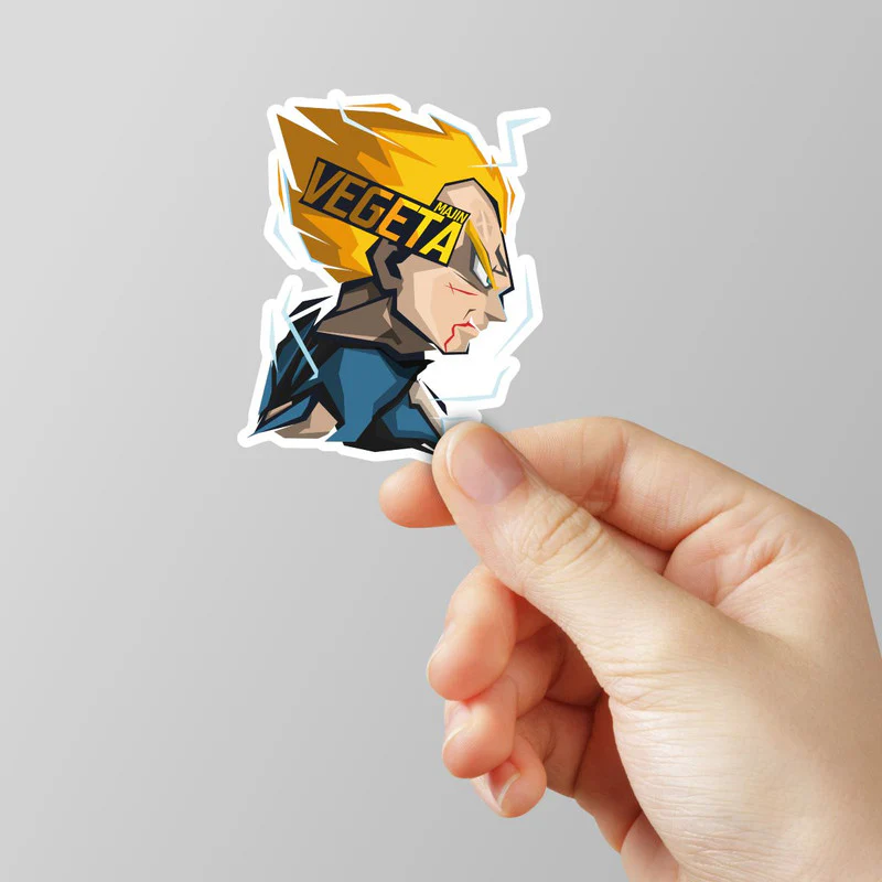 Majin Vegeta Laptop Sticker