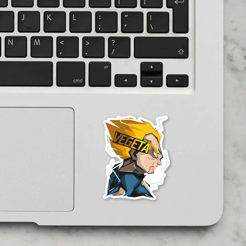 Majin Vegeta Laptop Sticker - Image 2