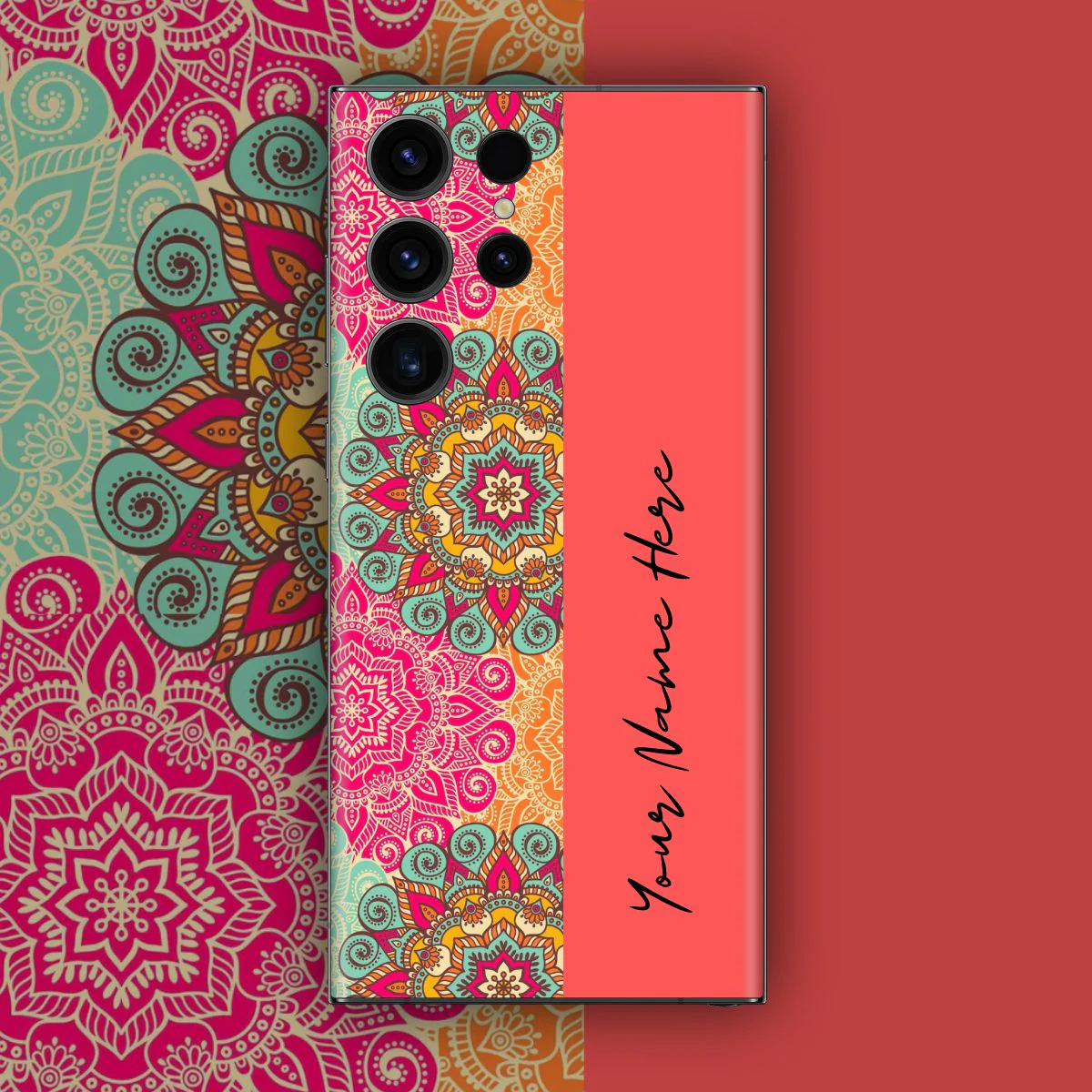 Mandala Art - Custom Name Mobile Skins