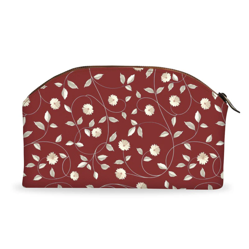 Maroon Floral Tech Pouch