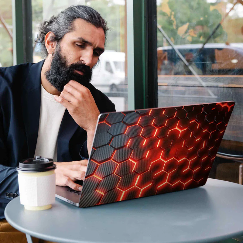 Matrix Orange Laptop Skins - Image 2