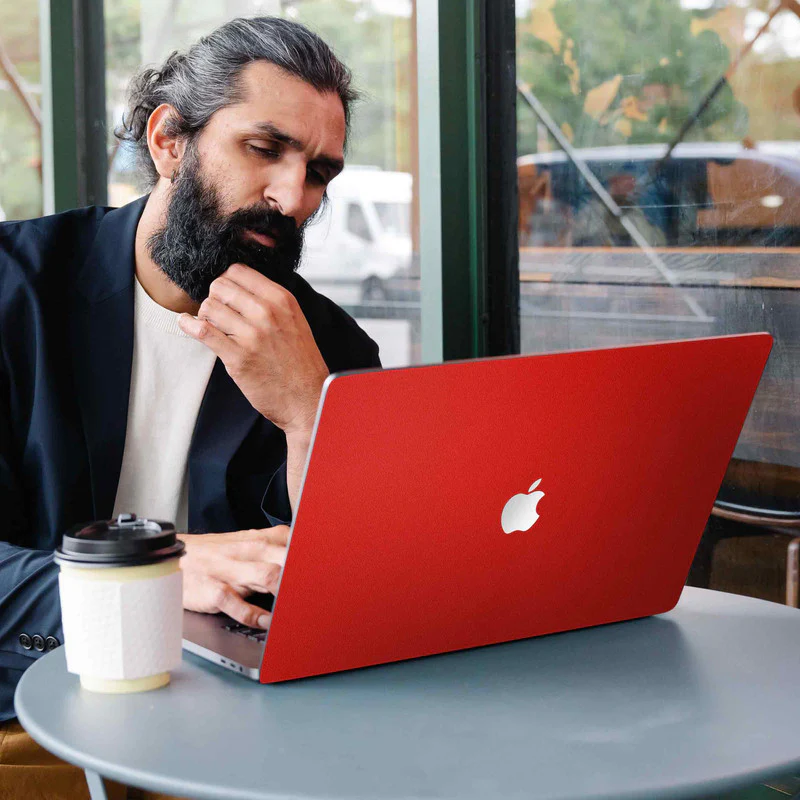 Matte Red MacBook Skins - Image 3