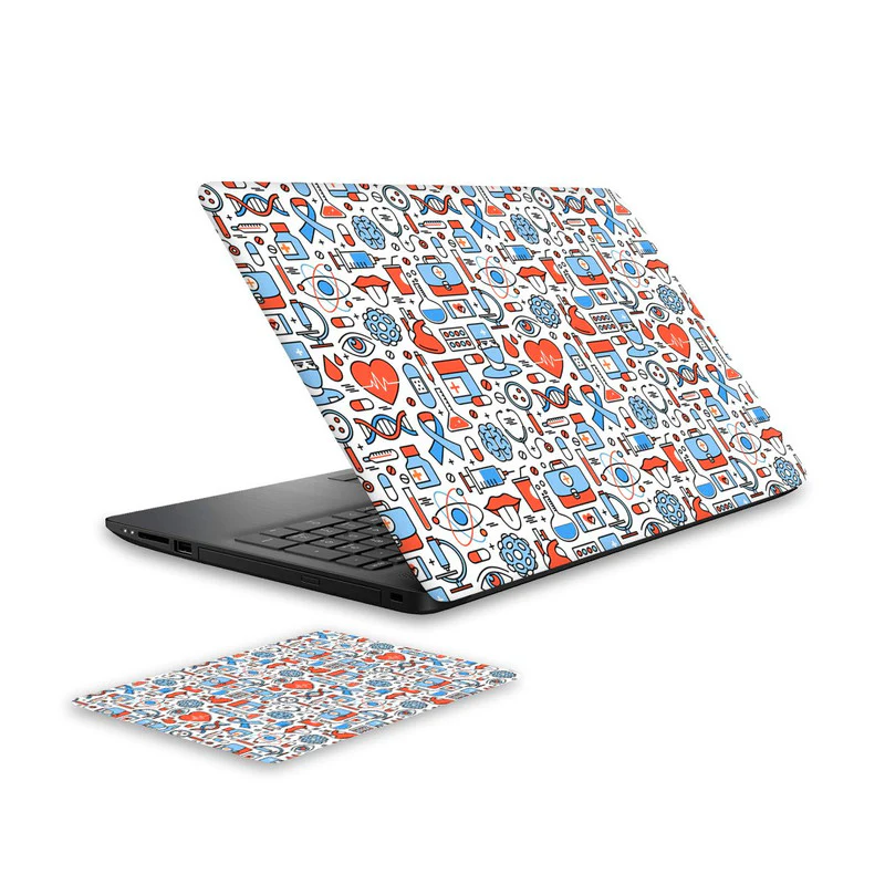 Med Icon Laptop Skin and Mouse Pad Combo