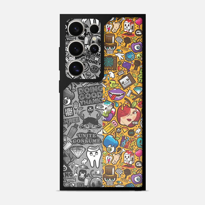 Yellow Multi Abstract Bumper Mobile Cover
