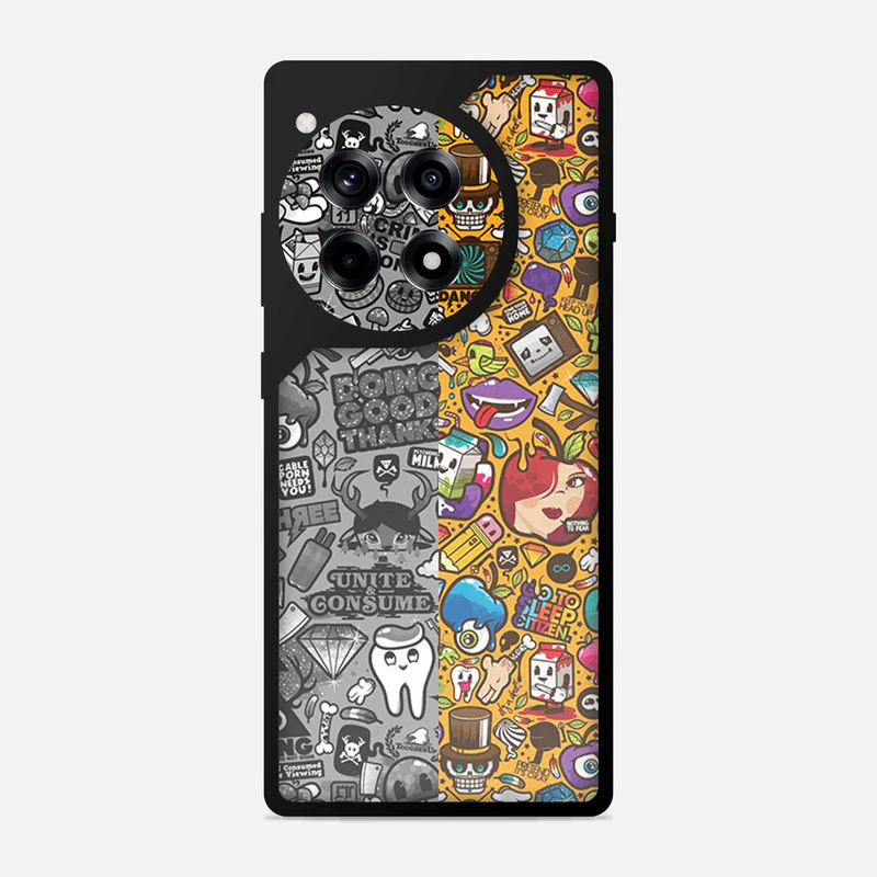 Yellow Multi Abstract Bumper Mobile Cover - Image 2