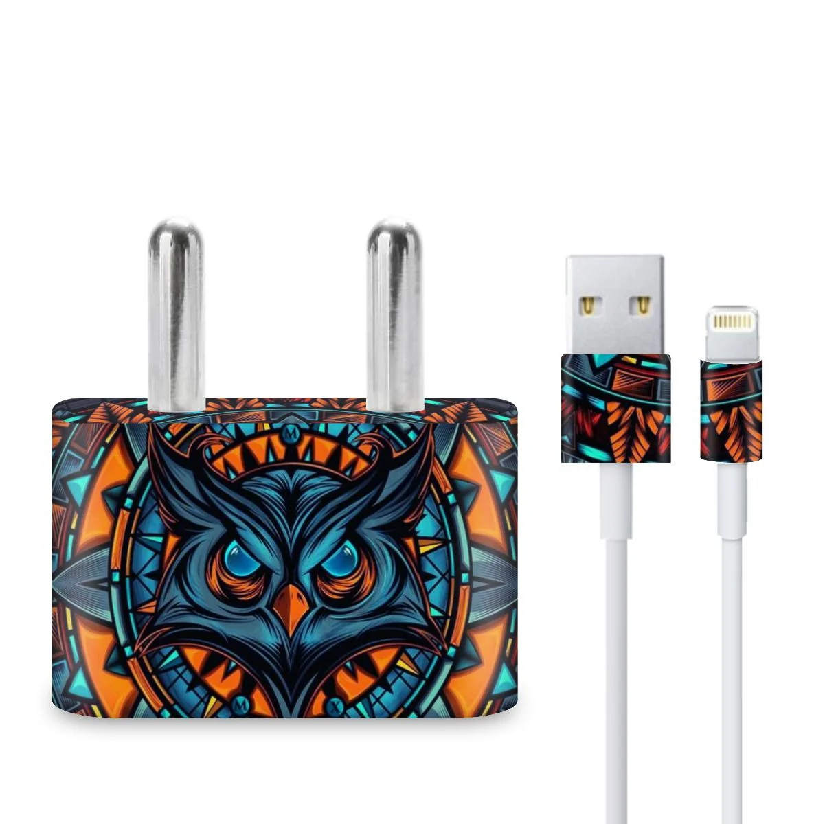 Mighty Owl Orange Owl Charger Skin - Image 2