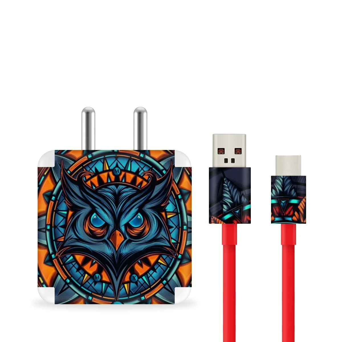 Mighty Owl Orange Owl Charger Skin - Image 3