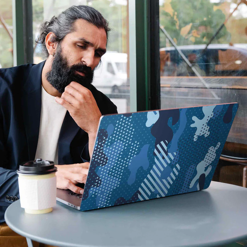 Military Blue Laptop Skins - Image 2
