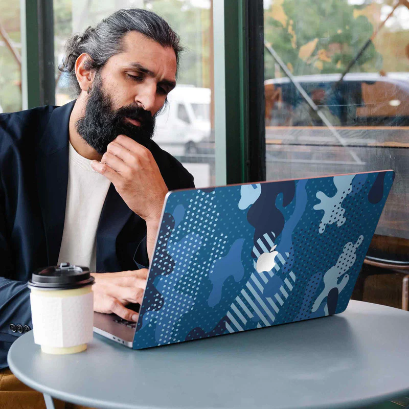 Macbook Military Blue Laptop Skins - Image 3