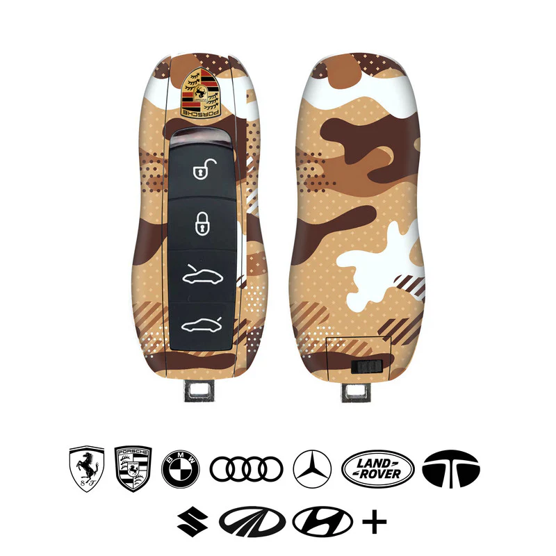 Military Brown Camo Car Key Skins - Image 2