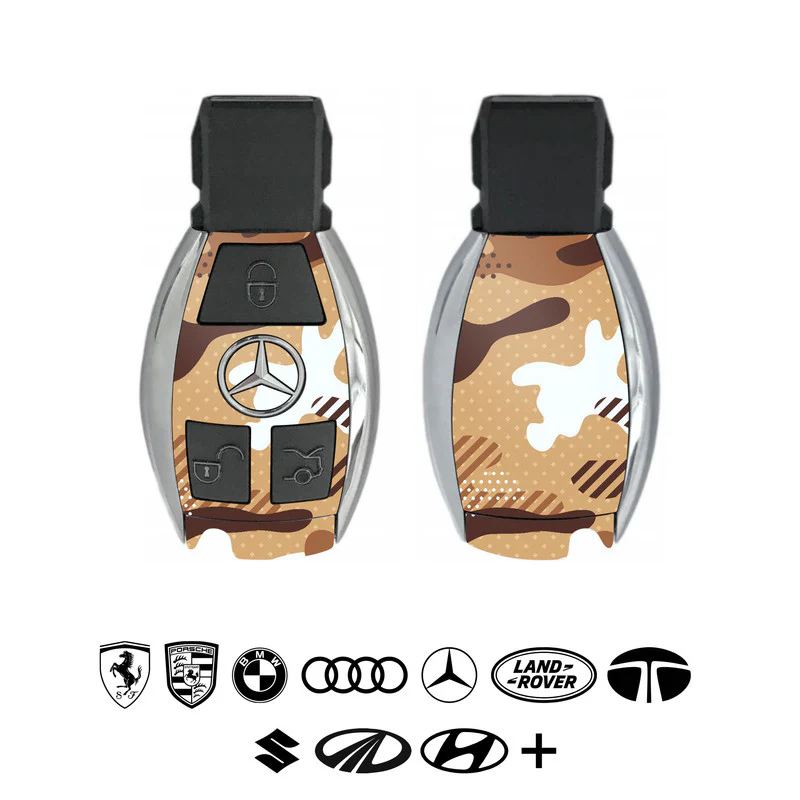 Military Brown Camo Car Key Skins - Image 3