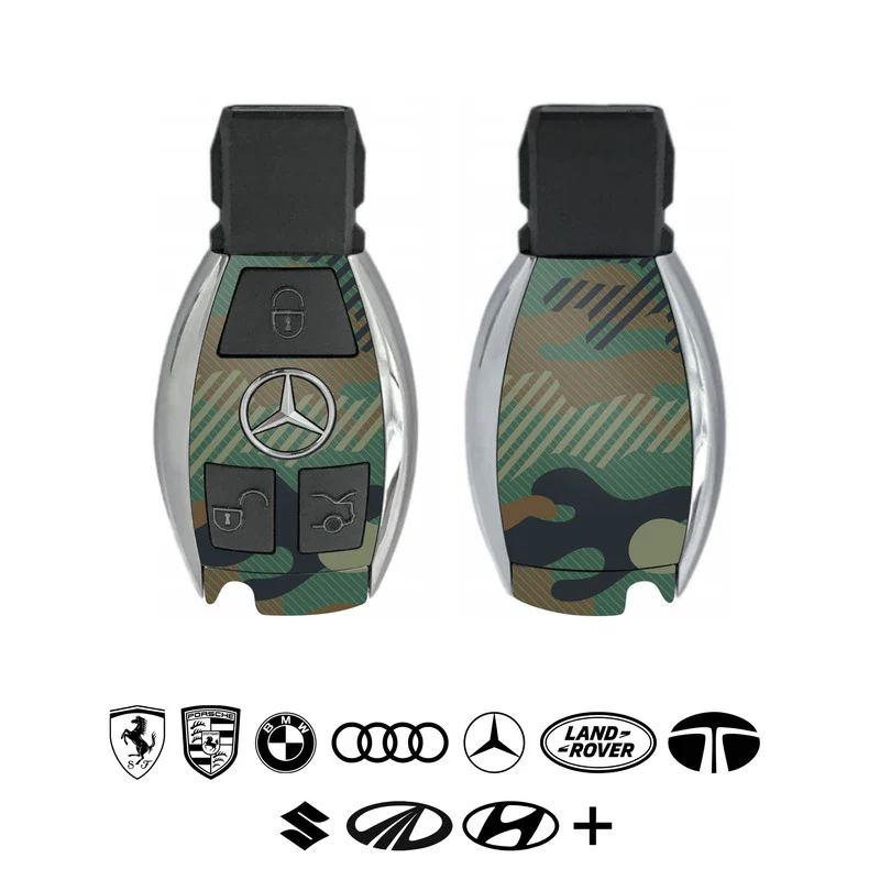 Military Green Camo Car Key Skins - Image 2