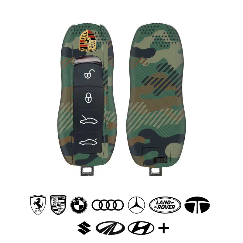 Military Green Camo Car Key Skins - Image 3