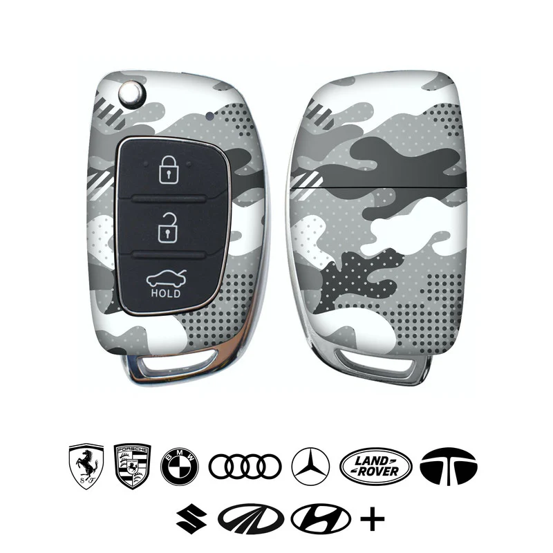 Military Grey Camo Car Key Skins