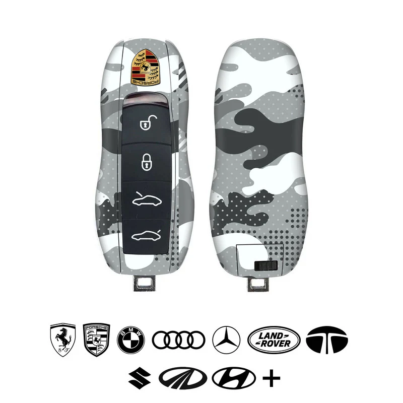 Military Grey Camo Car Key Skins - Image 2