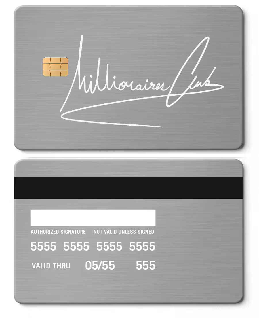 Millionaires Club Metal Card - Image 2
