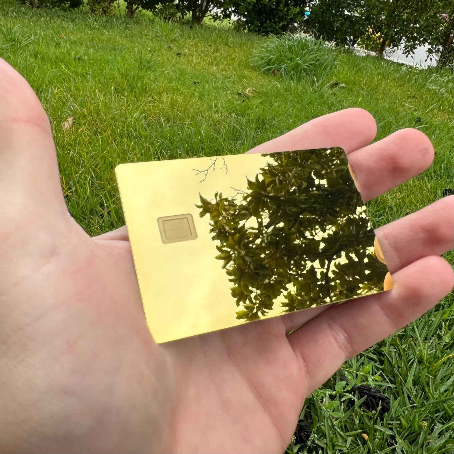 Mirror Gold Metal Card