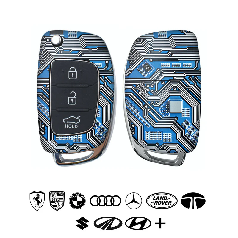 Motherboard Circuit - Blue Car Key Skins