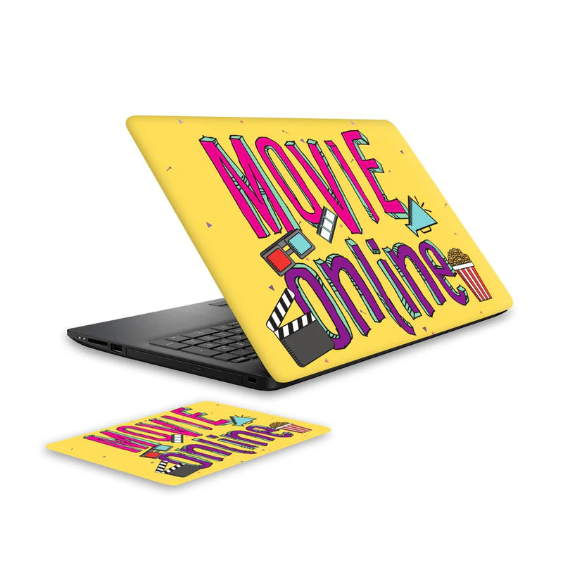 Movie Time Laptop Skin and Mouse Pad Combo