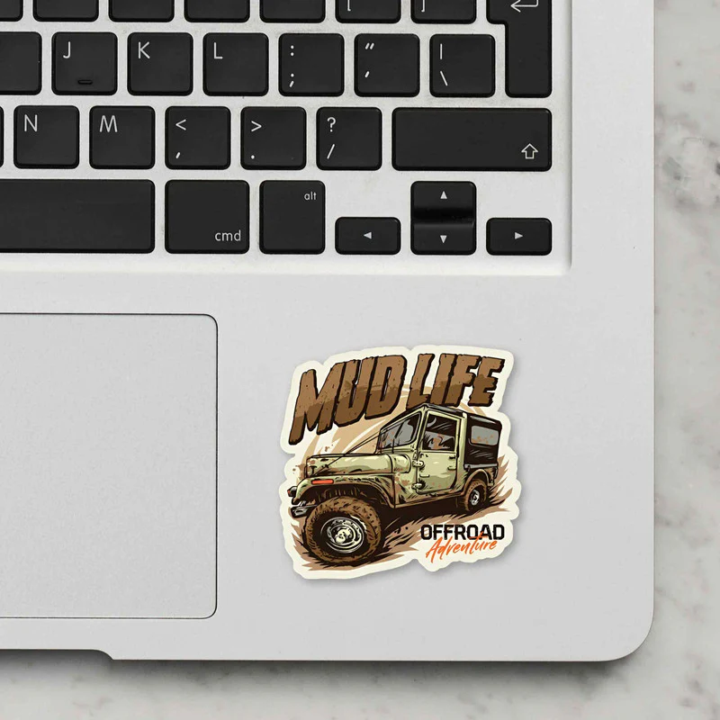 Mud Life Laptop Sticker