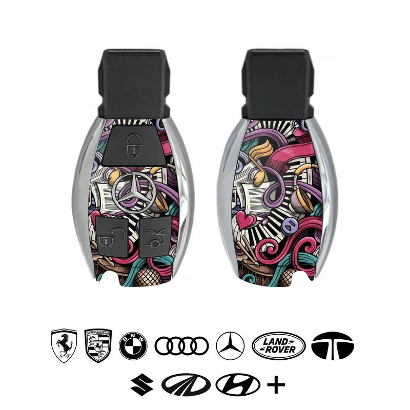 Music Abstract Car Key Skins - Image 2