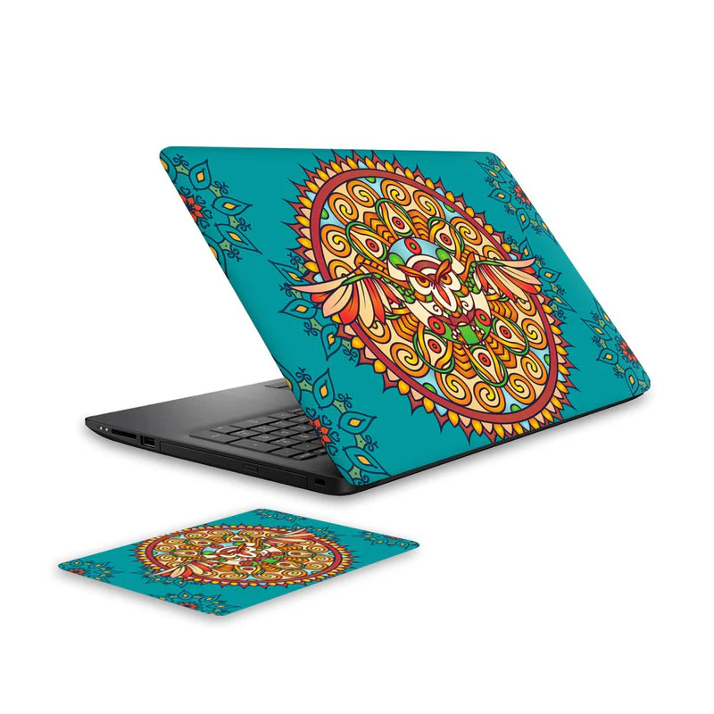 Mystic Owl Laptop Skin and Mouse Pad Combo