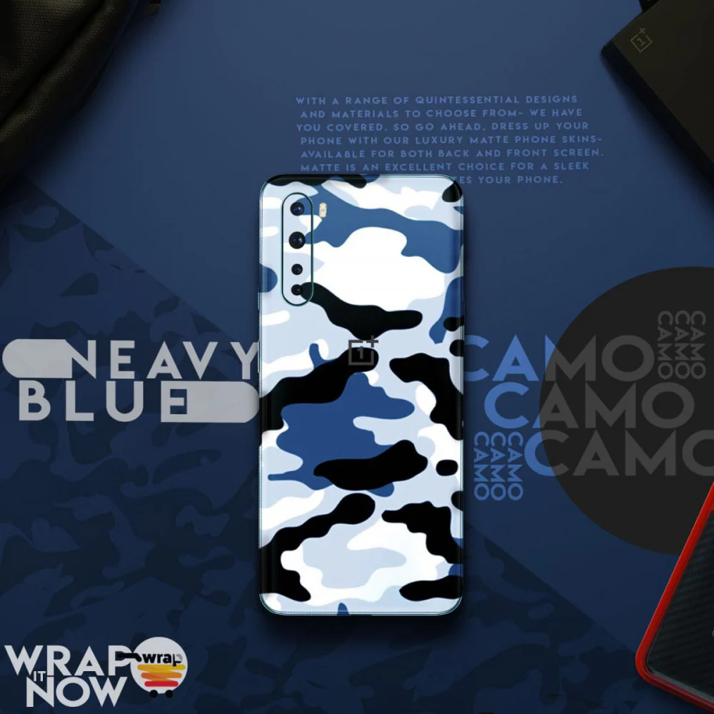 Navy Blue Camo Camo Mobile Skin