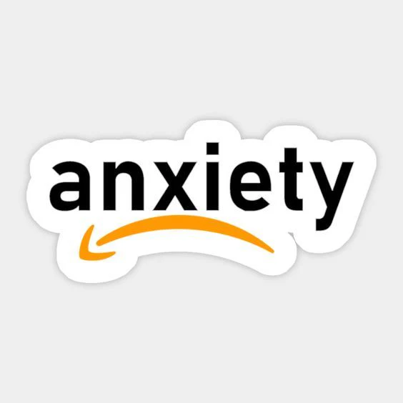 Anxiety Meme Laptop Sticker