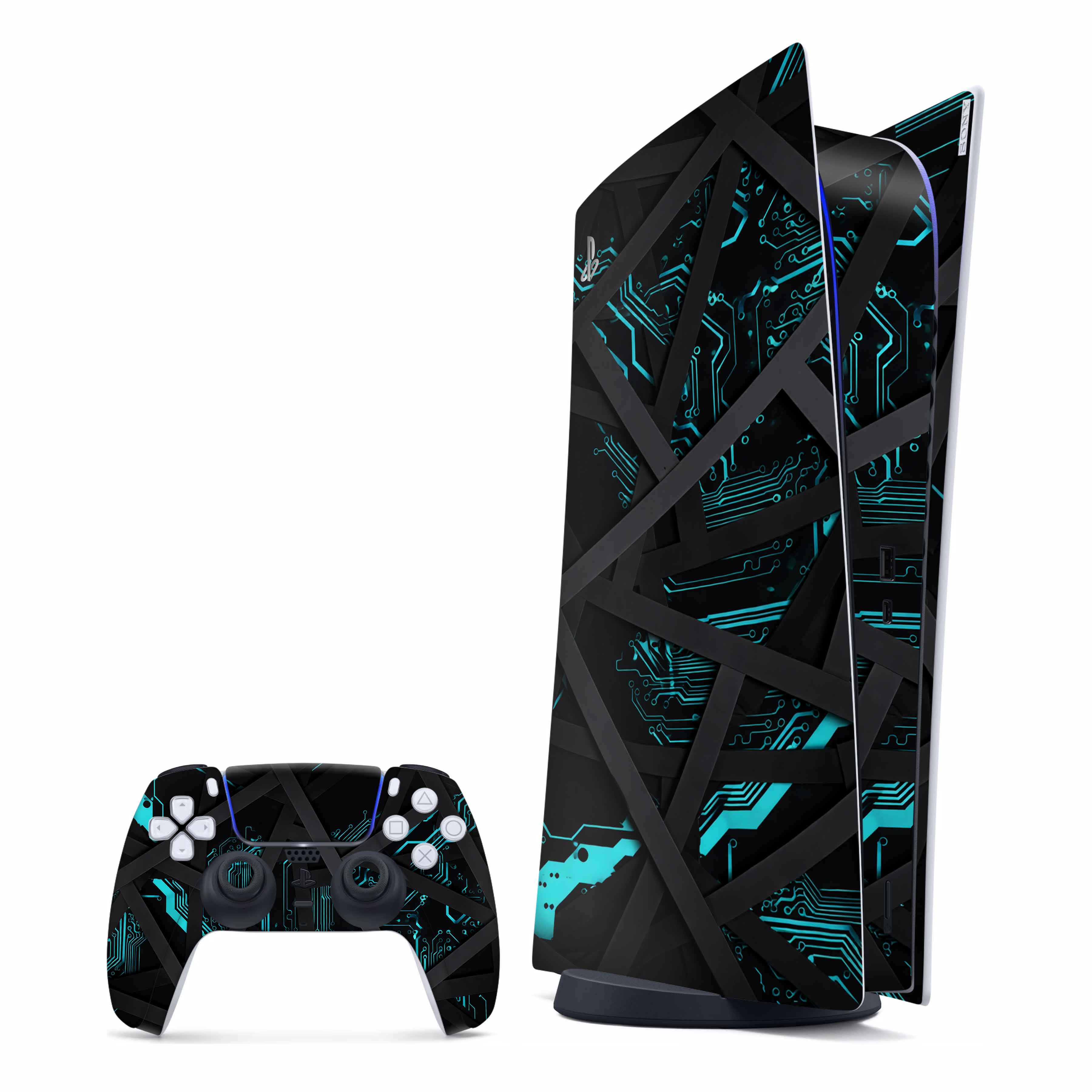 Neon Circuit Playstation Skin