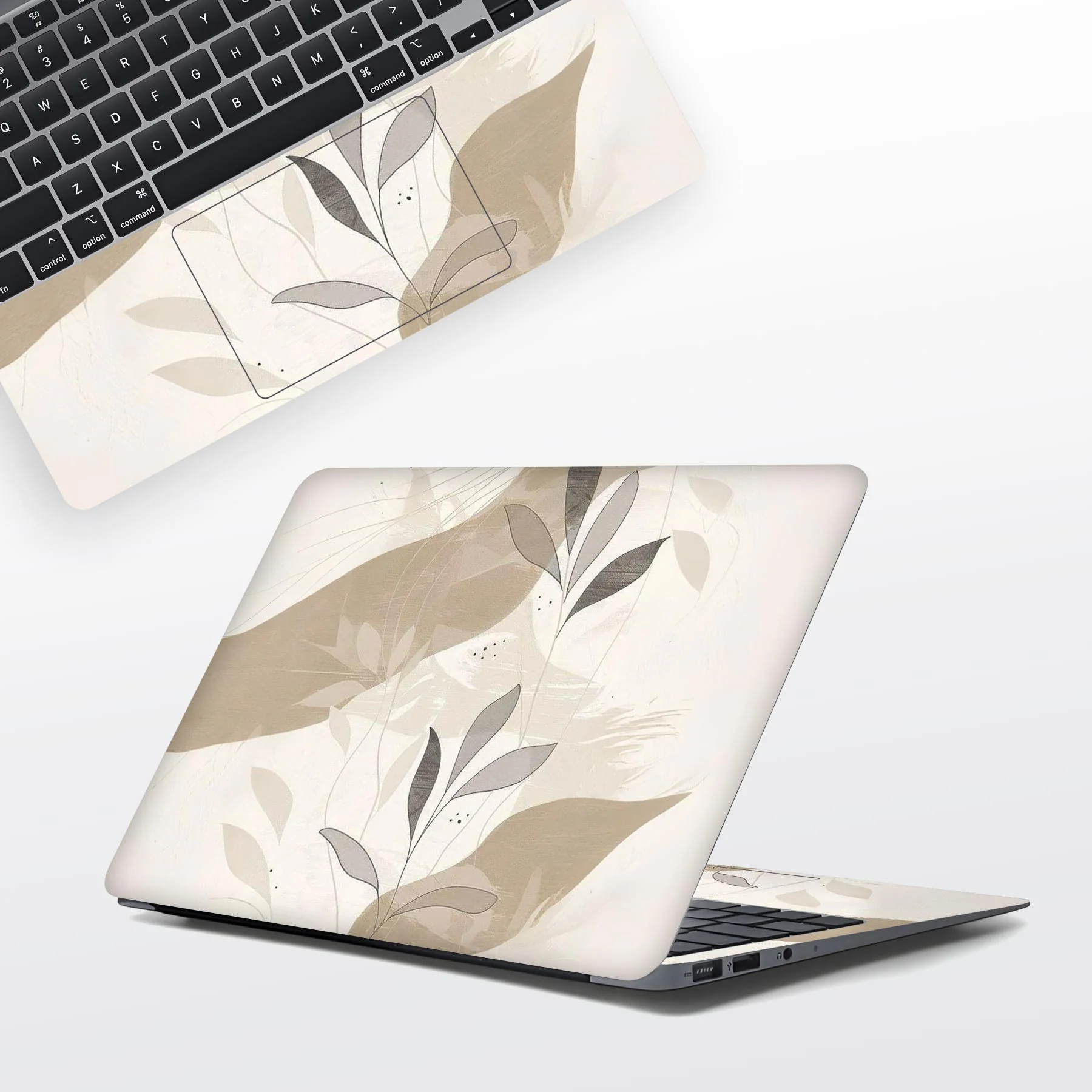Golden Petals Laptop Skin