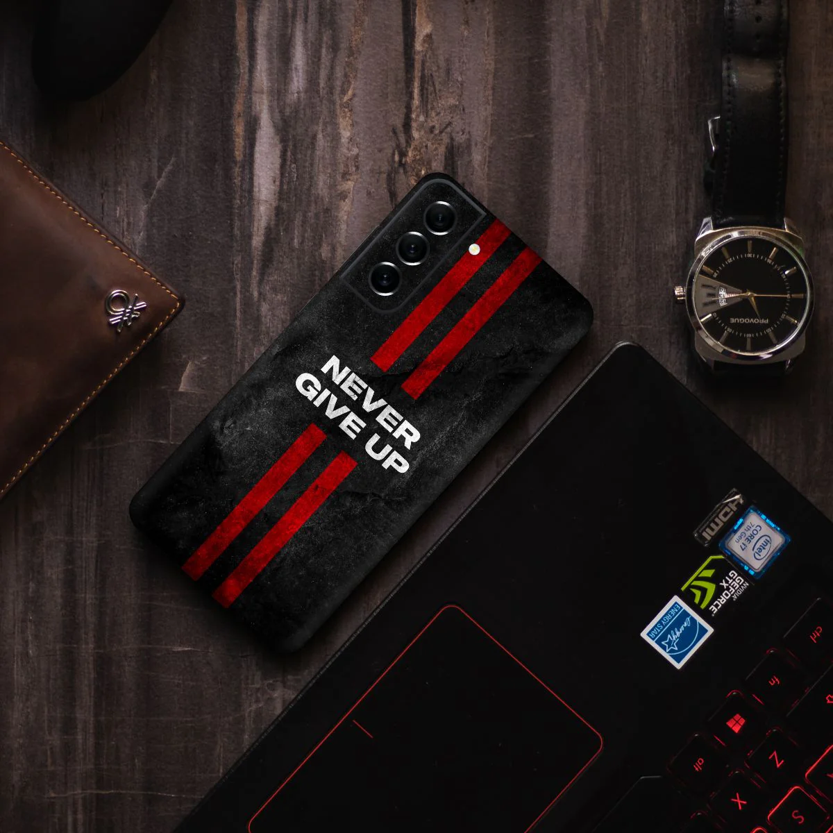 Never Give Up Mobile Skin