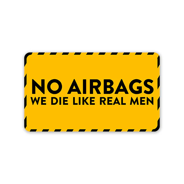 No Airbags Car Sticker