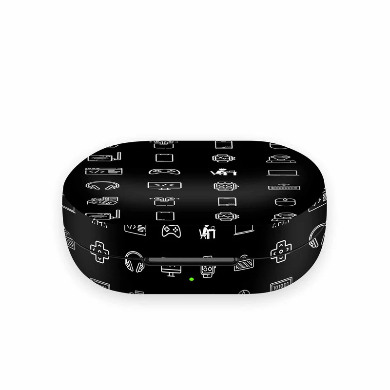 Tech Icons Black Skin For Noise TWS