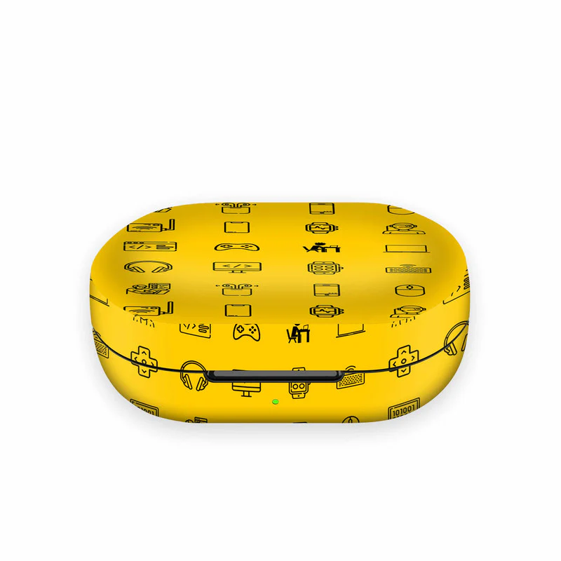 Tech Icons Yellow Skin For Noise TWS