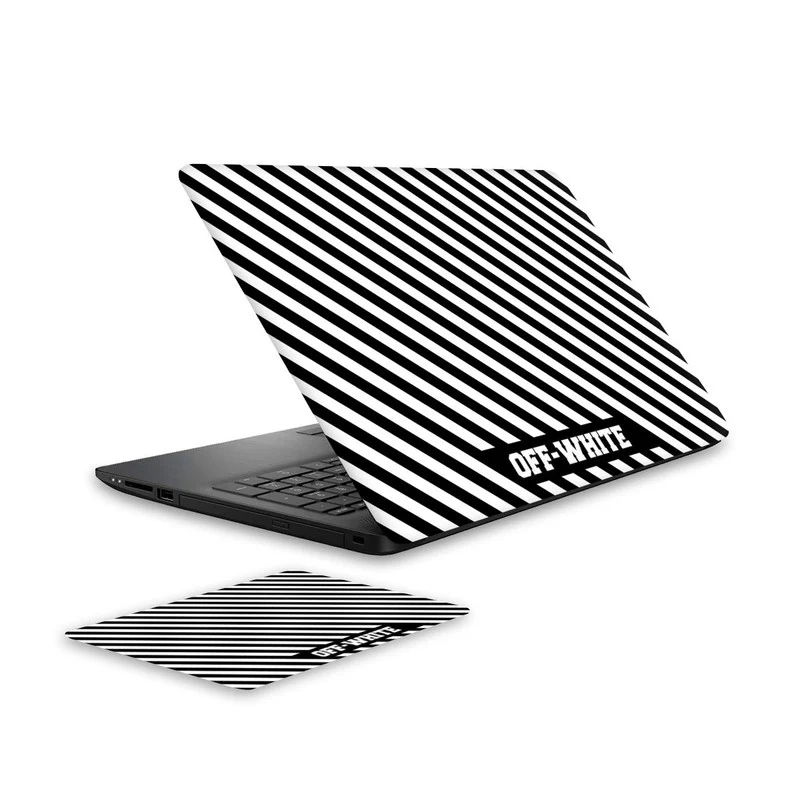 Off-White Laptop Skin and Mouse Pad Combo