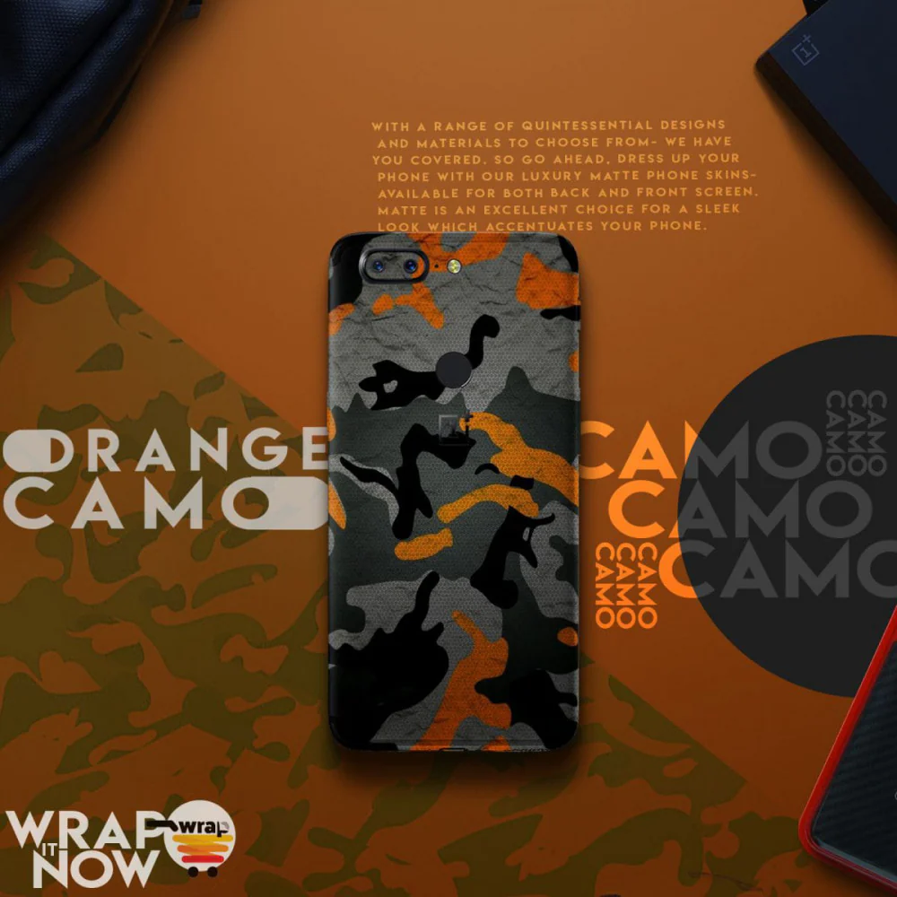 Orange Camo Mobile Skin