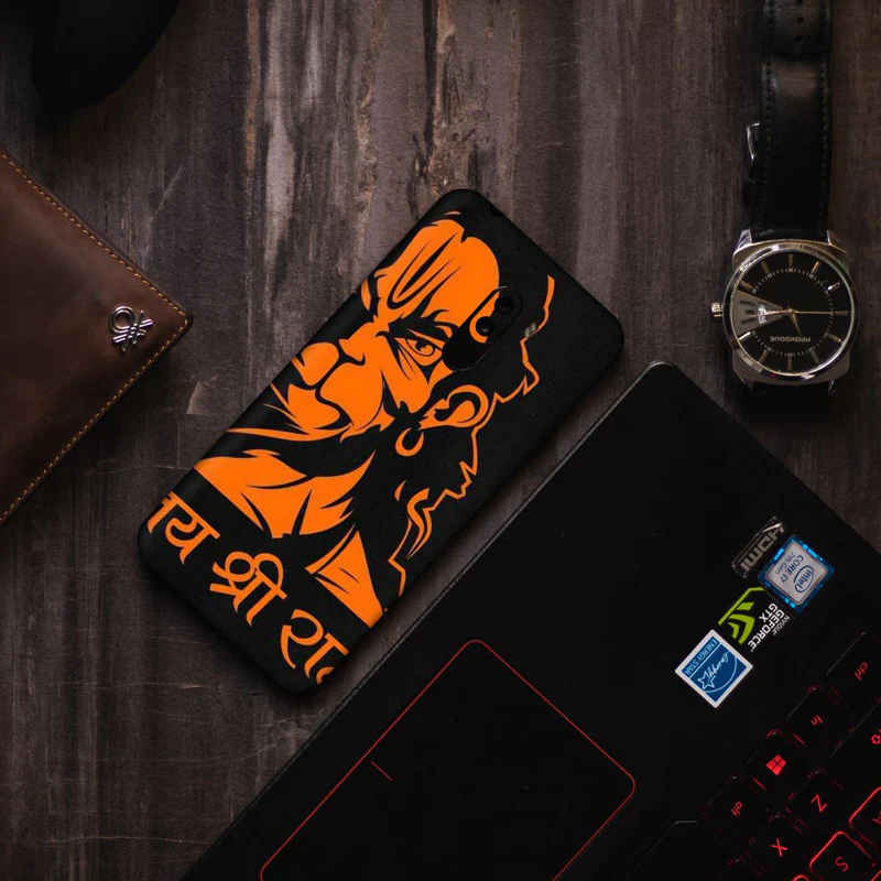 Orange Hanuman God Mobile Skin - Image 3
