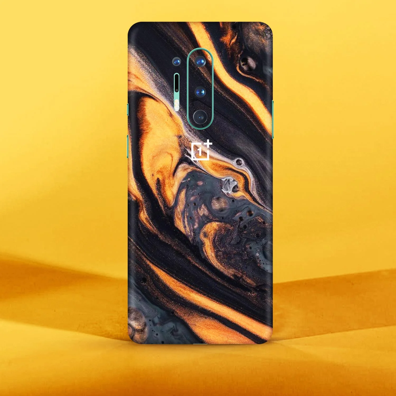 Orange Splash Marble Mobile Skin