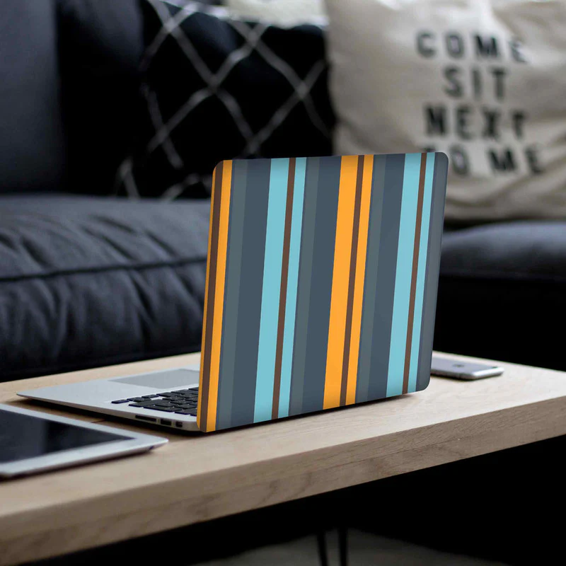 Orange Stripes Laptop Skins - Image 3