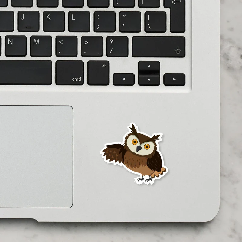 Night Owl Laptop Sticker - Image 2