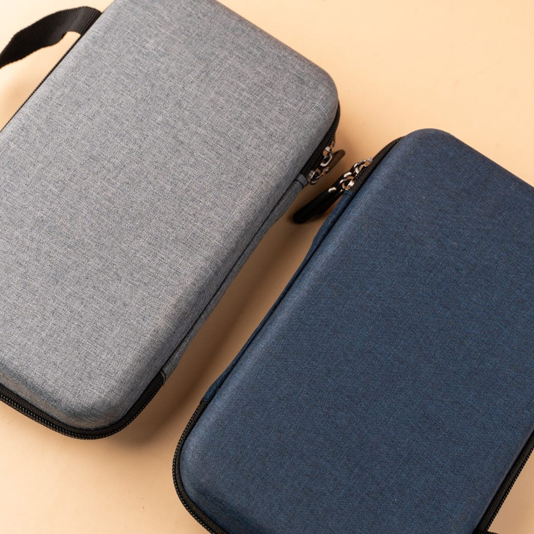 Pack Of 2 - Denim Organizer Large Case for Electronics Accessories - Charger/Hard Drive/USB Cables/Power Bank/Earphones & More - Image 2
