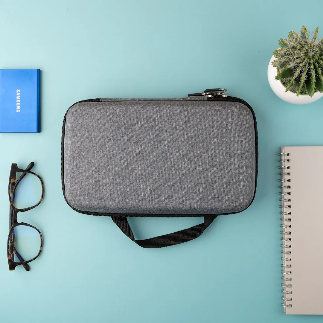 Pack Of 2 - Denim Organizer Large Case for Electronics Accessories - Charger/Hard Drive/USB Cables/Power Bank/Earphones & More - Image 3