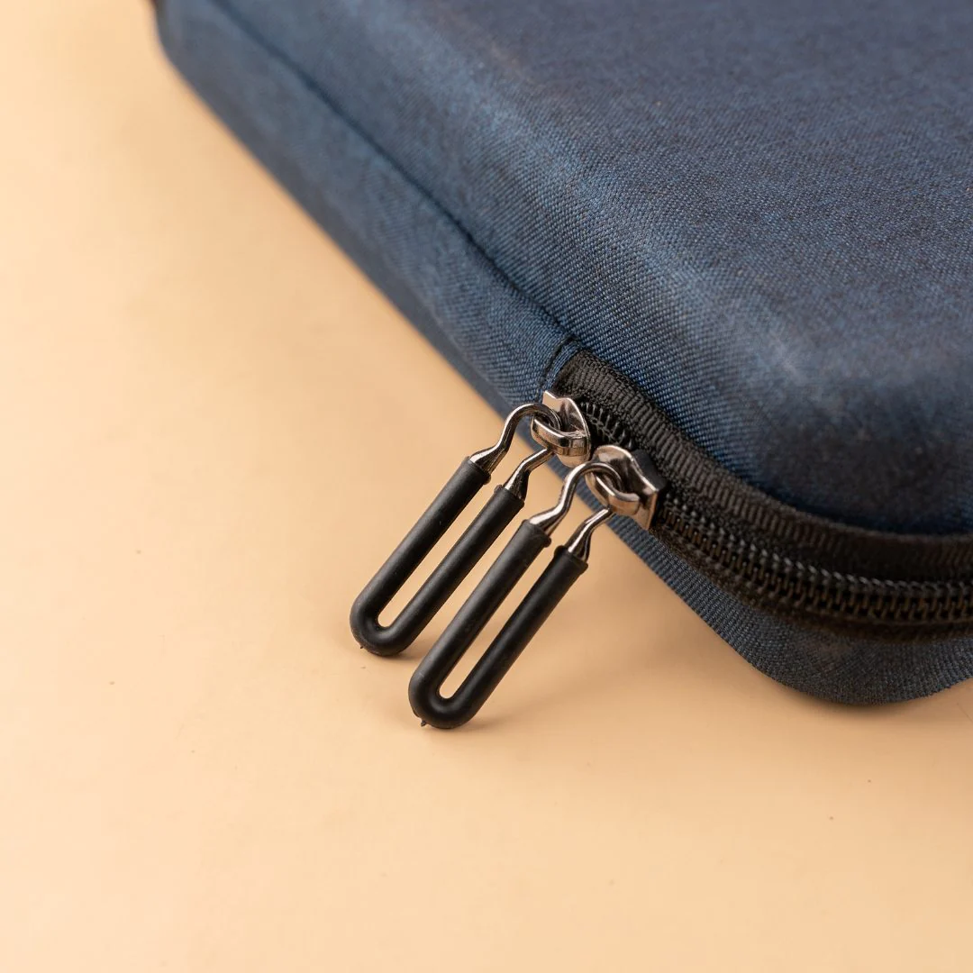 Pack Of 2 - Denim Organizer Large Case for Electronics Accessories - Charger/Hard Drive/USB Cables/Power Bank/Earphones & More - Image 4