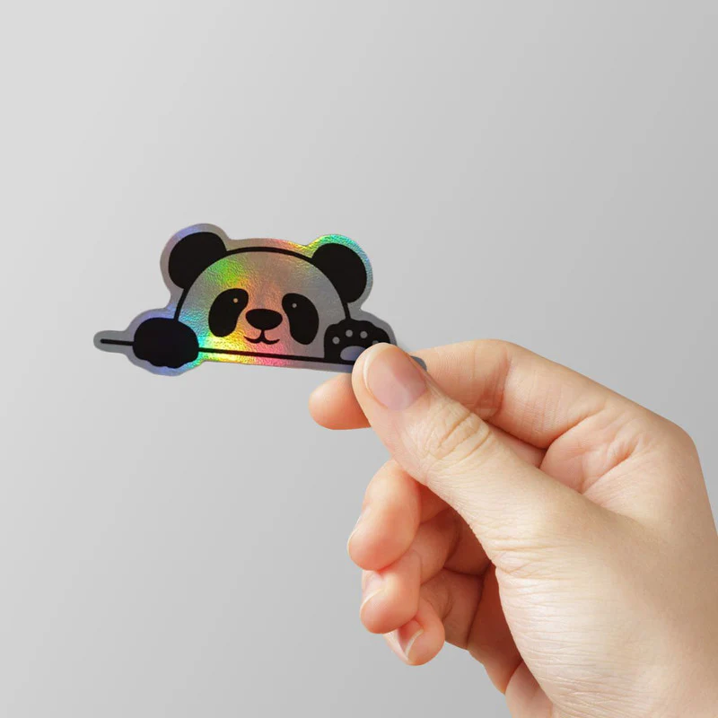 Panda 5 Holographic Laptop Sticker